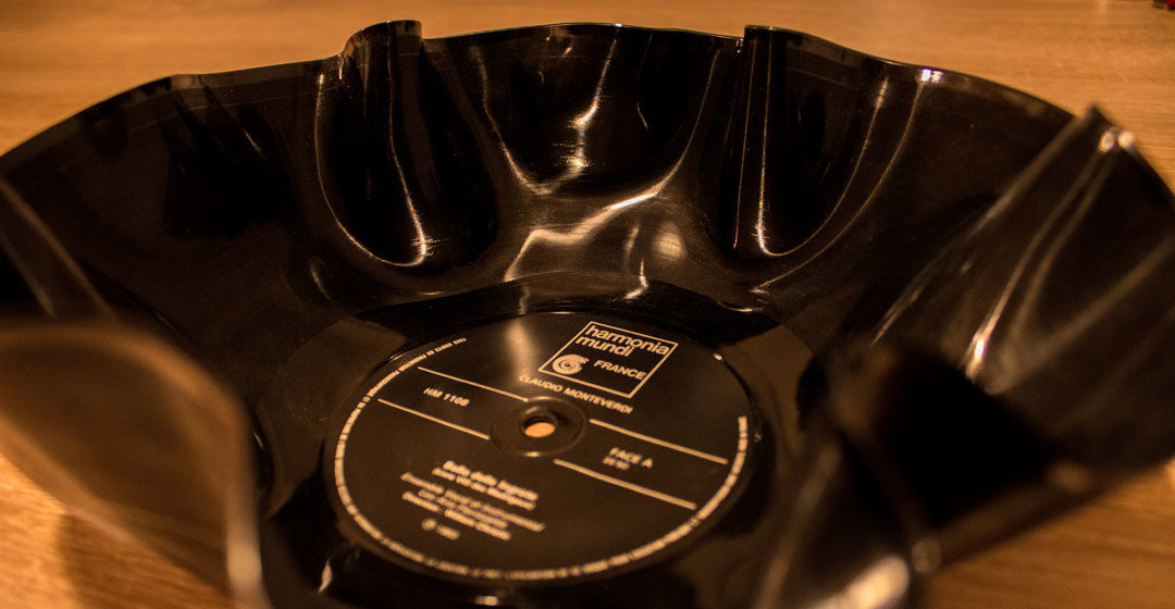 Retro-Weihnachtsgeschenke selbstgemacht - Schallplatten-Schüssel