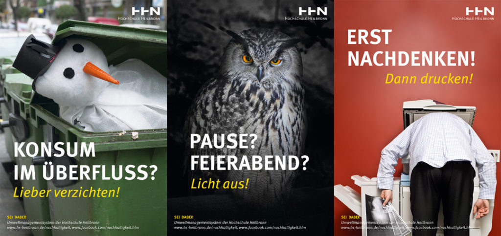 Nachhaltigkeit an der Hochschule Heilbronn - Plakate
