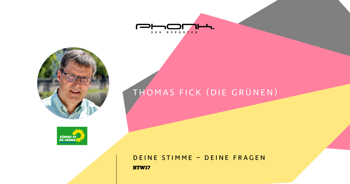 Bundestagswahl 2017 in Heilbronn - Thomas Fick (Bündnis 90 Die Grünen)