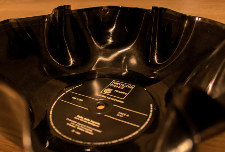 Retro-Weihnachtsgeschenke selbstgemacht - Schallplatten-Schüssel