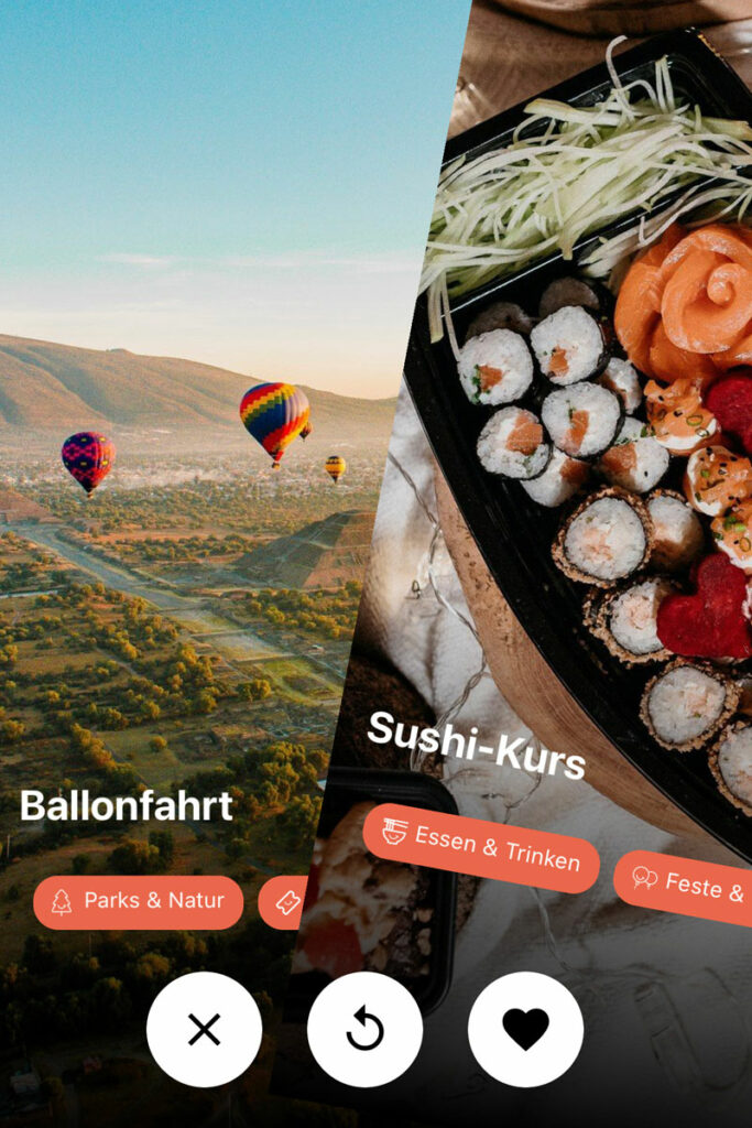 nspire - Freizeit-App aus Heilbronn (Ballonfahrt & Sushikurs)