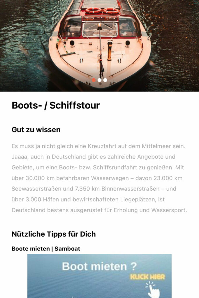 nspire - Freizeit-App aus Heilbronn (Bootstour)