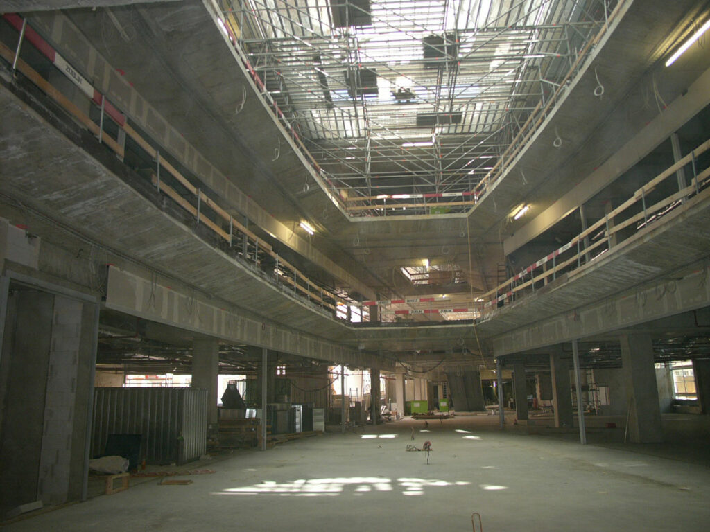 Stadtgalerie Heilbronn: Bauphase (Innen)