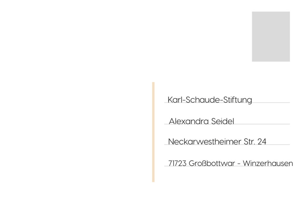 Weihnachts-Postkarte für das Haus am Wunnenstein (Vorderseite)