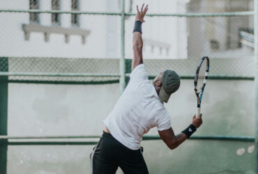 Tennisspieler auf dem Court