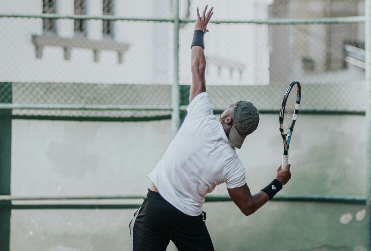 Tennisspieler auf dem Court