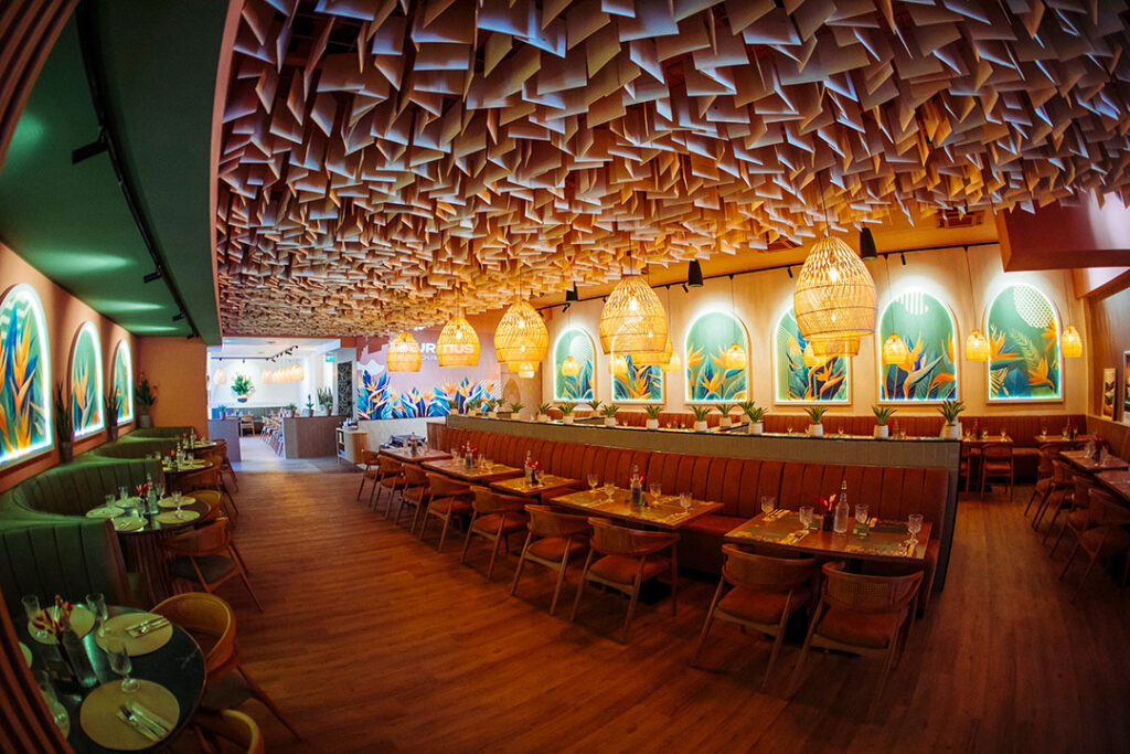 Innenansicht des Restaurant Mauritius in Heilbronn