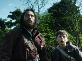 Aaron Taylor-Johnson & Alfie Williams in "28 Years Later"