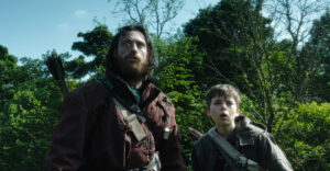 Aaron Taylor-Johnson & Alfie Williams in "28 Years Later"