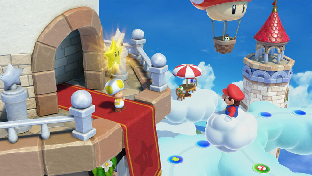 Toad und Mario in Super Mario Party Jamboree