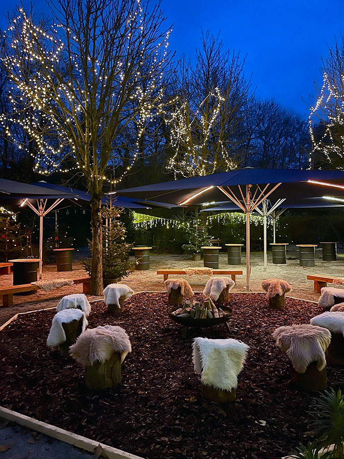 Außenbereich beim Winterzauber am Trappensee