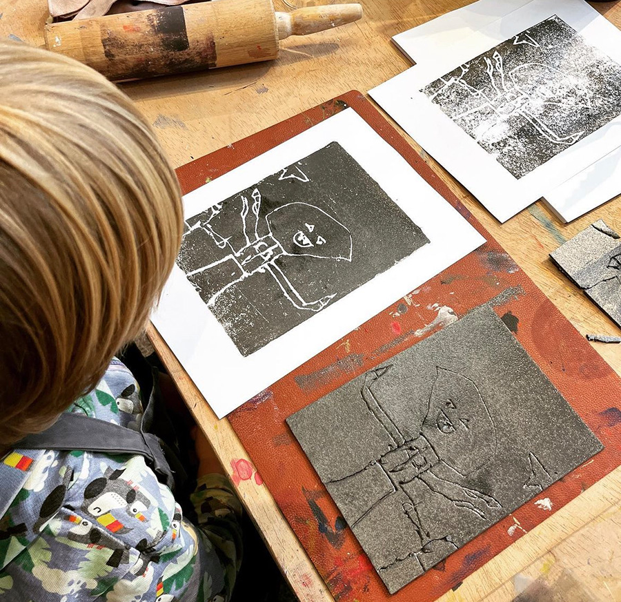 Monotypie für Kinder