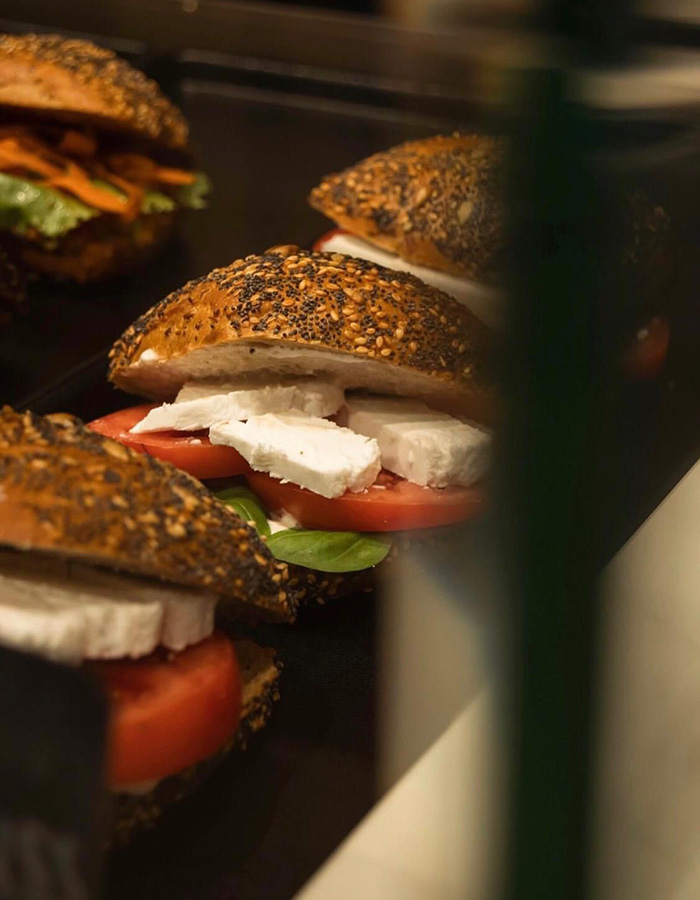Vegane belegte Brötchen