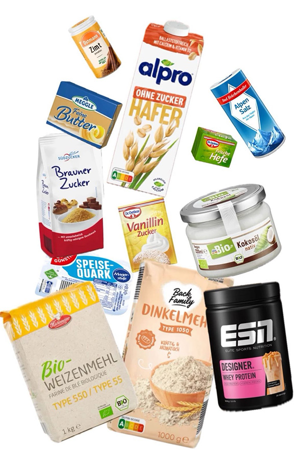 Zutaten für High-Protein-Zimtschnecken